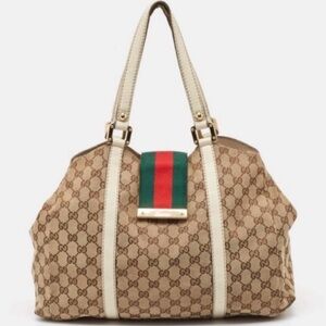 EXCELLENT CONDITION! Authentic Gucci Sherry Hobo Shoulder Bag Tote Handbag Purse